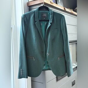 The Limited Forest Green Textured Blazer